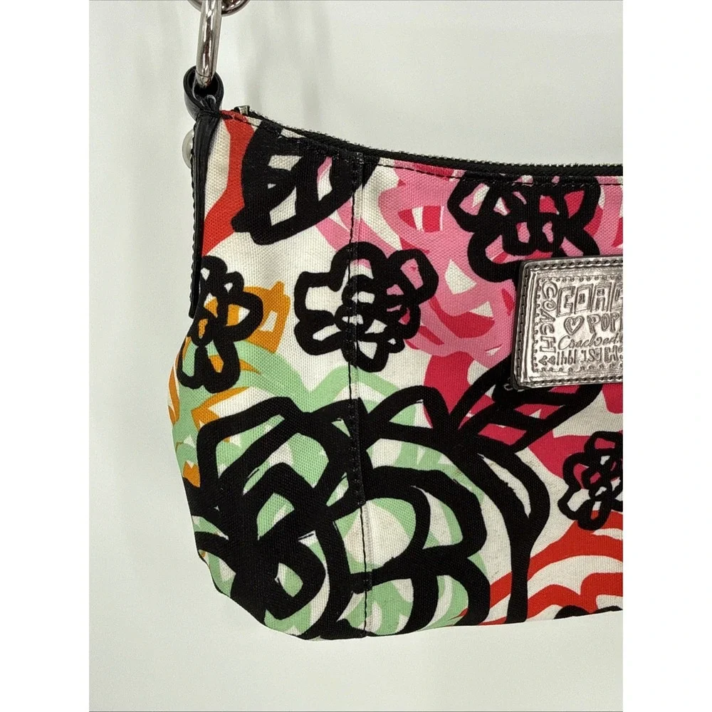 Coach Poppy Graffiti Blossom Crossbody Handbag Size Small Y2K Colorful - Picture 7 of 15